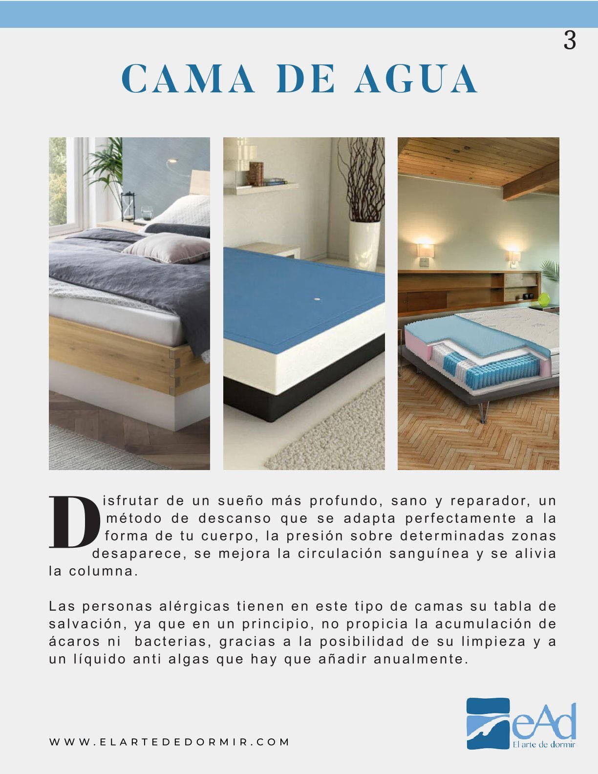 Cama de Agua - EAD - El Arte de Dormir