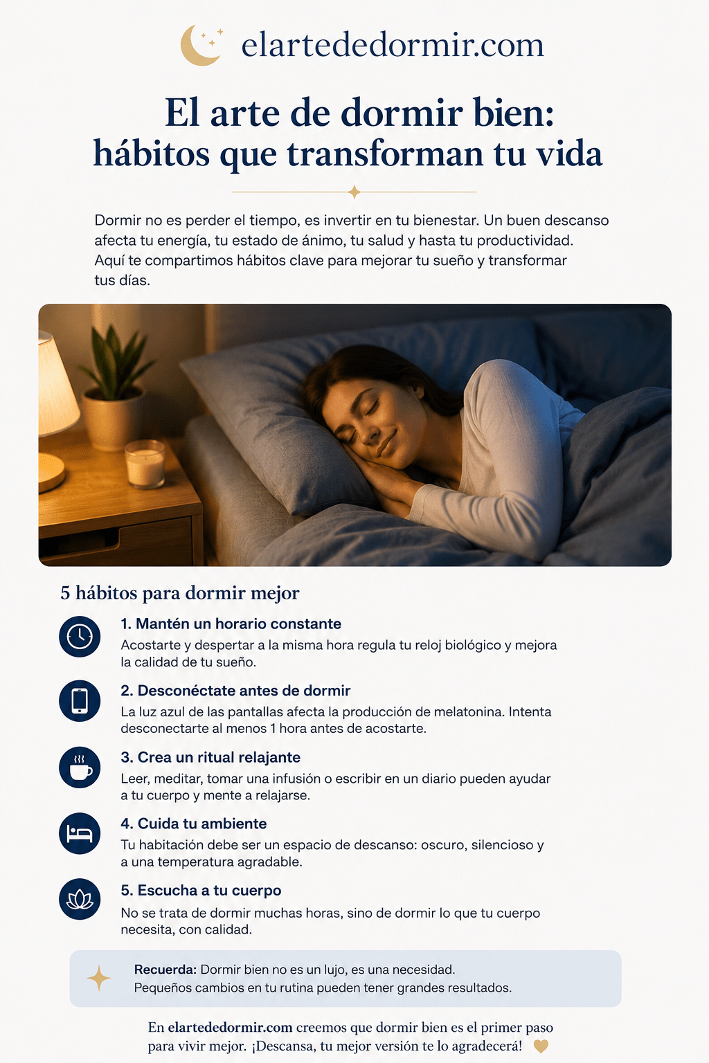 La higiene del sueño - EAD-El Arte de Dormir